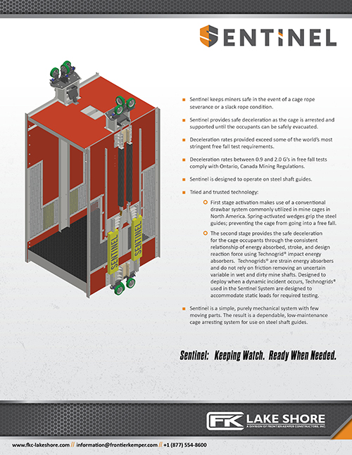 mine cage safety catch