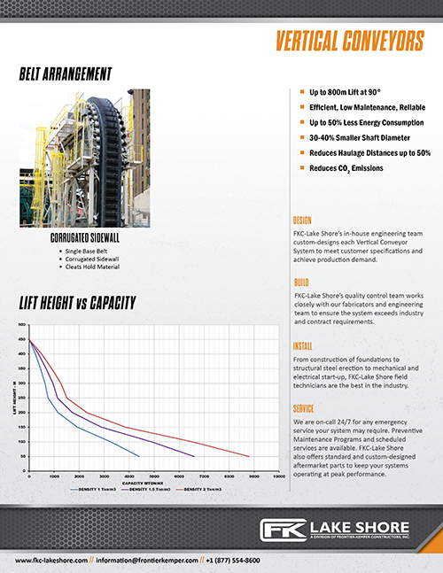 mine vertical conveyor systems