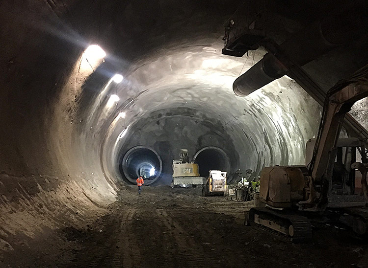 SFMTA central subway chinatown station cavern near completion