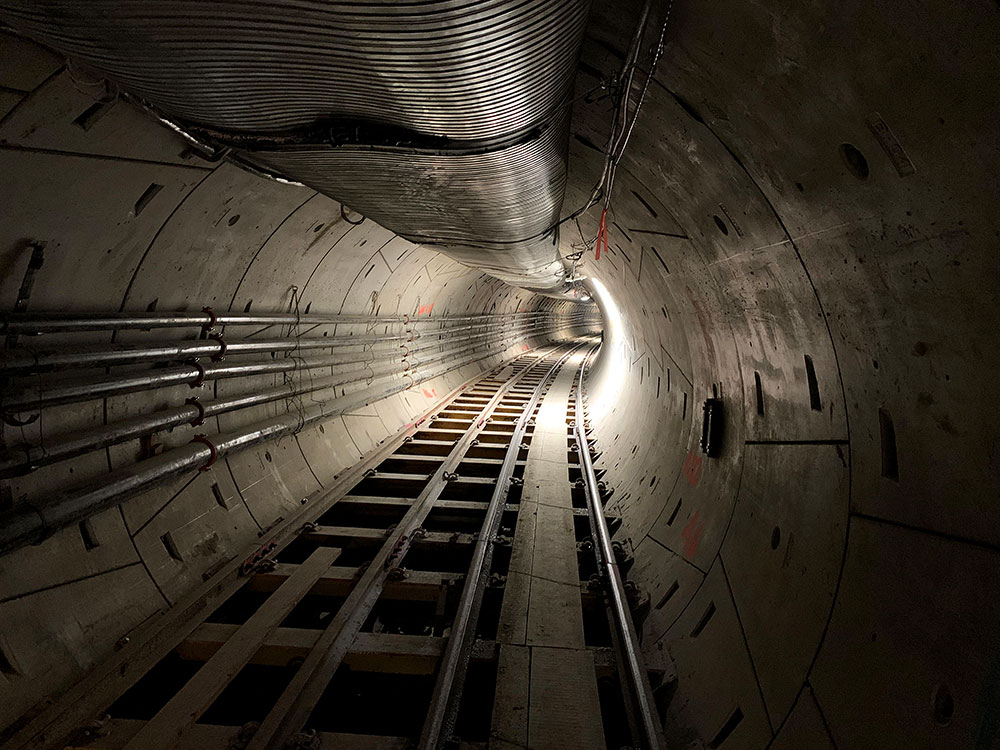 LADWP Upper Reach Unit 7 concrete-lined TBM tunnel