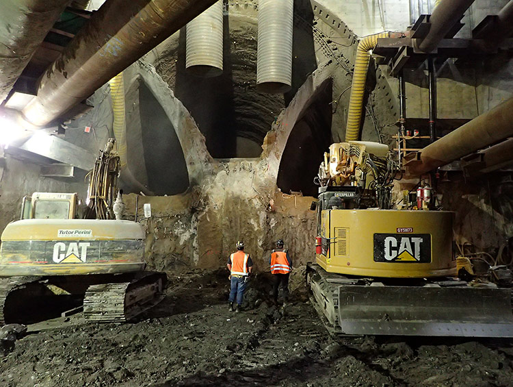 SEM NATM Tunnel Excavation Chinatown Station