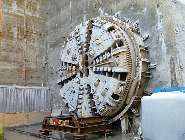 TBM tunnel boring machine hole through