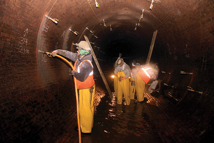tunnel rehab work being performed in New York