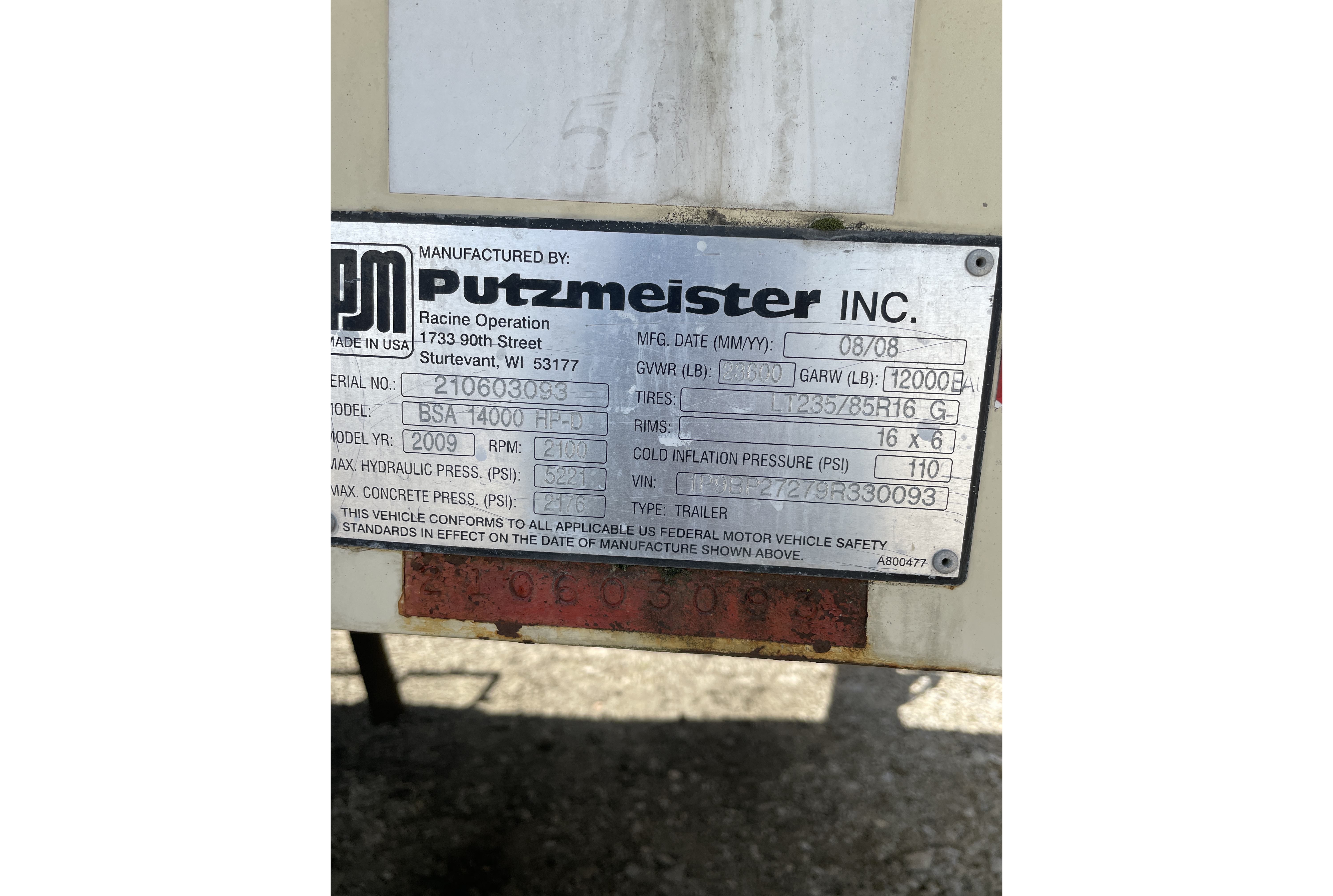 Putzmeister 14000 Tunnel Jumbo For Sale Evansville, IN