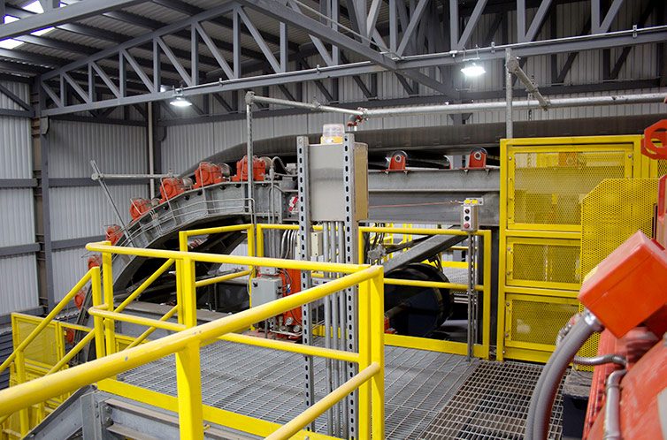 fresnillo flexowell vertical conveyor surface structure