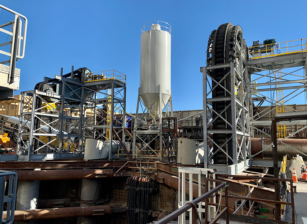 two Vertical Conveyors at purple line 2 twin Tunneling Project