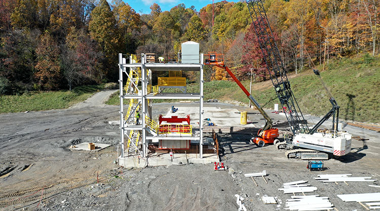 century mining allegheny met longview mine tower mounted service hoist