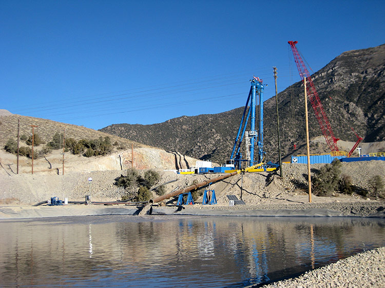 fkci blind drill setup at barrick cortez gold mine