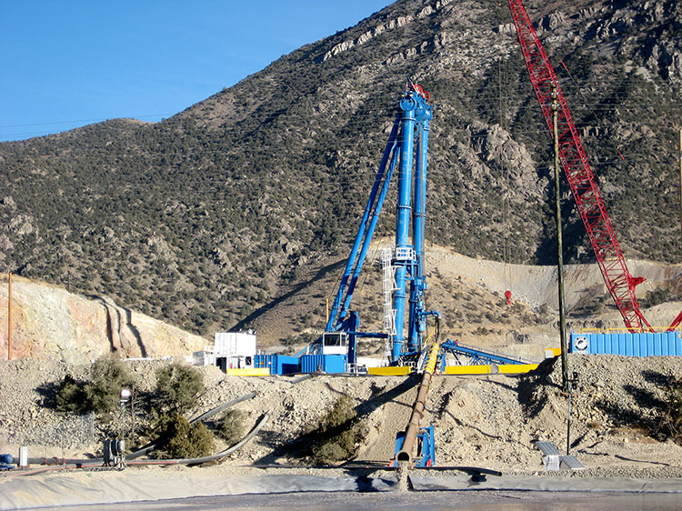 barrick cortez blind drilling setup in nevada