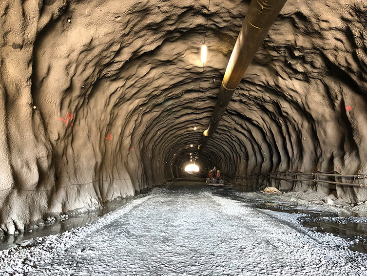 completed inter-quarry tunnel for luck stone corporation in leesburg, va