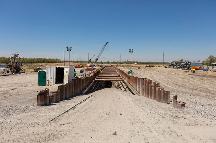 poplar grove coal mine slope portal during construction